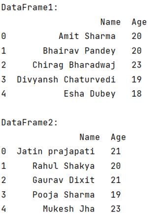 Example 1: difference b/w join and merge in Pandas