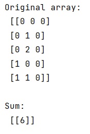 Example: What does the 'keepdims' parameter do with numpy.sum() function?