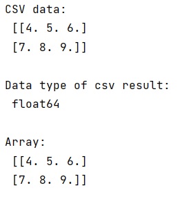 Example: Load CSV into 2D matrix with NumPy for plotting