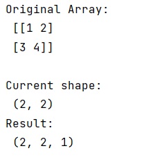 Example: How to make a 2d NumPy array a 3d array?