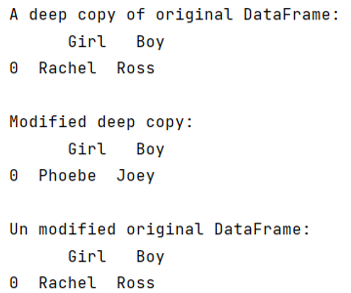 Example 3: Make a copy of a DataFrame