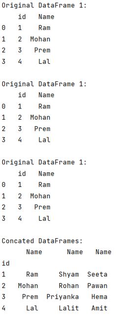 Merge a list of dataframes to one