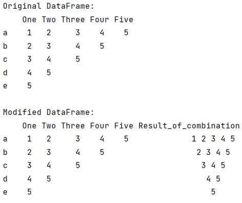 Example: Merge multiple column values into one column