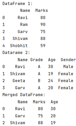 Example: Merge only certain columns