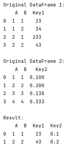 Example: Merge two dataframes based on multiple keys