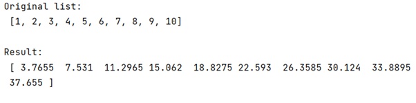 Example: How to multiply each element in a list by a number?