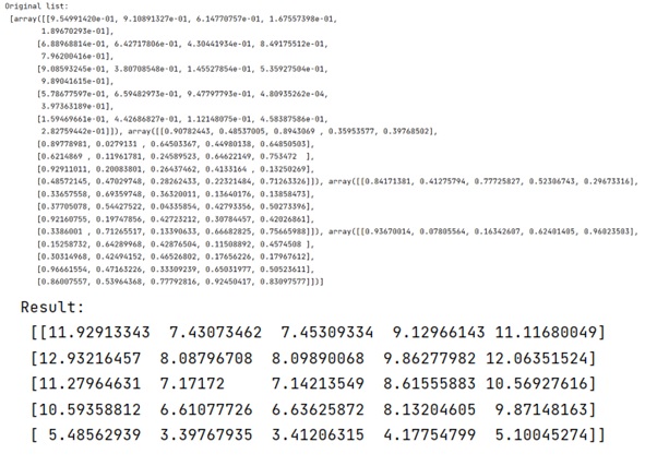 Example: Multiply several matrices in numpy