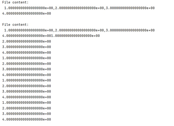 Example: NumPy: Appending to file using savetxt()