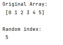 Example: numpy.argmax(): Random tie breaking