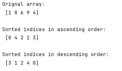 Example: Is it possible to use numpy.argsort() in descending order?frame