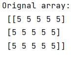 Example: NumPy array initialization (fill with identical values)frame