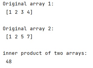 Example: Difference between numpy dot() and inner() Methods
