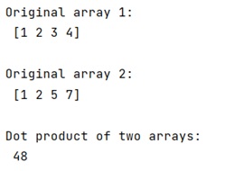 Example: Difference between numpy dot() and inner() Methods