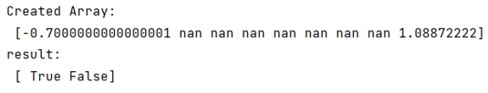 Example 1: NumPy isnan() fails