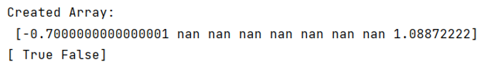 Example 3: NumPy isnan() fails