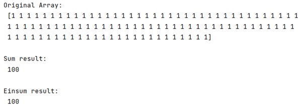 Example: Why is numpy's einsum faster than numpy's built in functions?