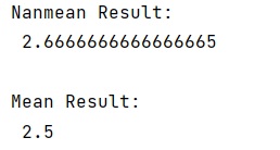 Example: NumPy's mean() and nanmean() Methods