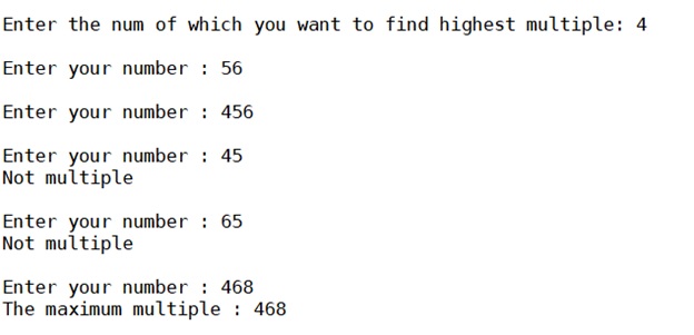 find maximum mulitple from given N numbers in Python