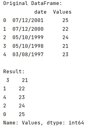 Example: Why does my Pandas DataFrame not display new order using `sort_values`?