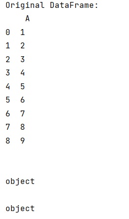 Example: Pandas: Distinction between str and object types