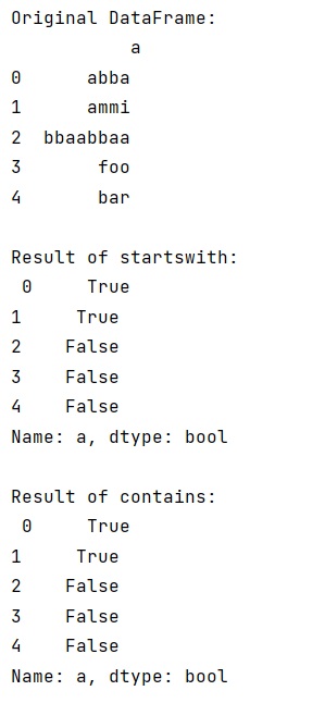 Example: Pandas text matching like SQL's LIKE?