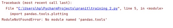 Example 1: Where is pandas.tools?