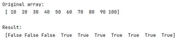 Example: How to perform element-wise Boolean operations on NumPy arrays?