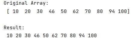 Example: How to print a NumPy array without brackets?