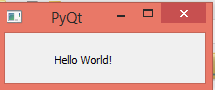 PyQT first program output