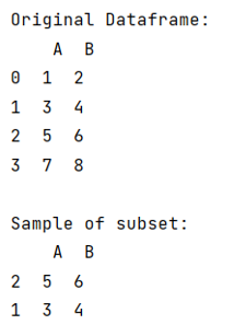 Example: Random Sample of a subset of a dataframe