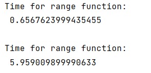 Example: Built-in range() or numpy.arange(): which is more efficient?