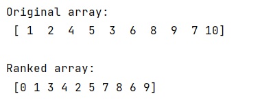 Example: Rank items in an array using NumPy, without sorting array twice