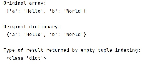 Example: Recover dict from 0-d numpy array