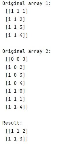 Removing elements contained in another array