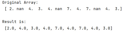 Python - How Can I Remove Nan From List Numpy Array?