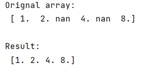 Example: How to remove NaN values from a given NumPy array?frame