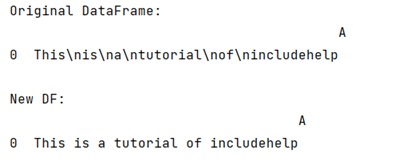 Example: Removing newlines from messy strings in pandas dataframe cells