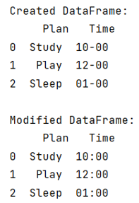 Example: Replace text in a string column