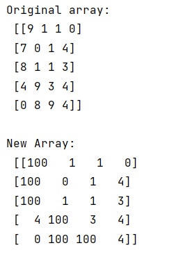 Example: Replacing NumPy elements if condition is met