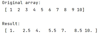 Resample a NumPy array | Output