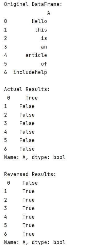 Example: Reversal of string.contains in pandas