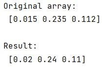 Example: How to round a numpy array?