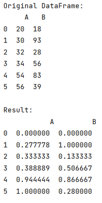 Scaling numbers column by column