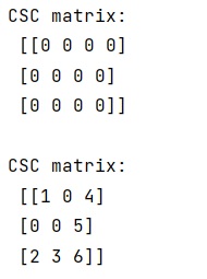 Example: Scipy Sparse Arrays