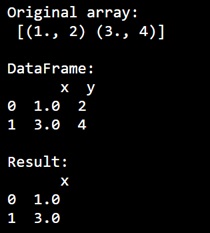 Example: Select records of specific data type from numpy recarray