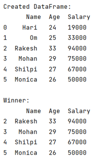 Example: Select rows in a DataFrame between two values