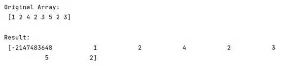 Example: Shift elements in a NumPy array