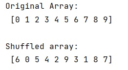 Example: NumPy: Shuffle multidimensional array by row only, keep column order unchanged