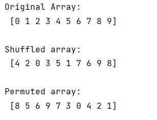 Example: shuffle vs permute numpy