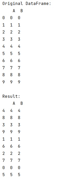 Example: Shuffling/Permutating a DataFrame in pandas